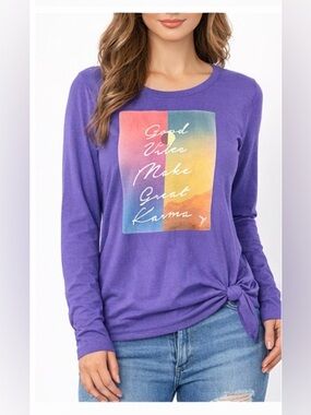 Purple Karma Tee 💜 Old Navy Active | Blusa Good Vibes ✨